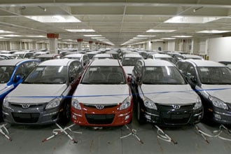 Inside a RoRo Car Shipping Vessel