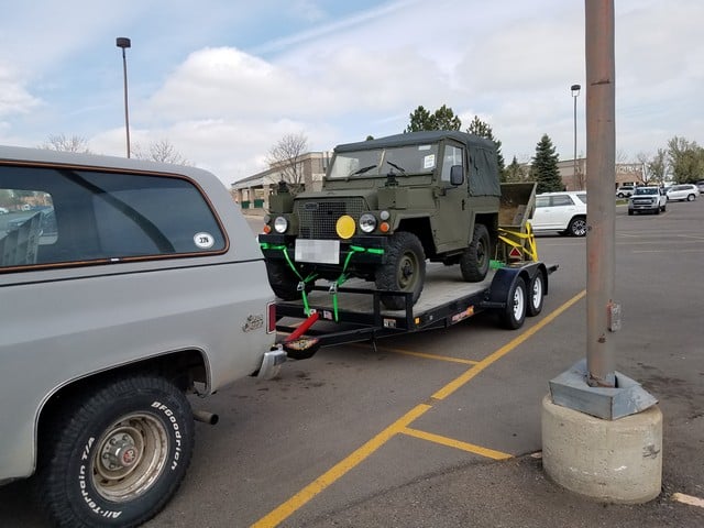 Land Rover Lightweight + trailer shipped to WY, USA