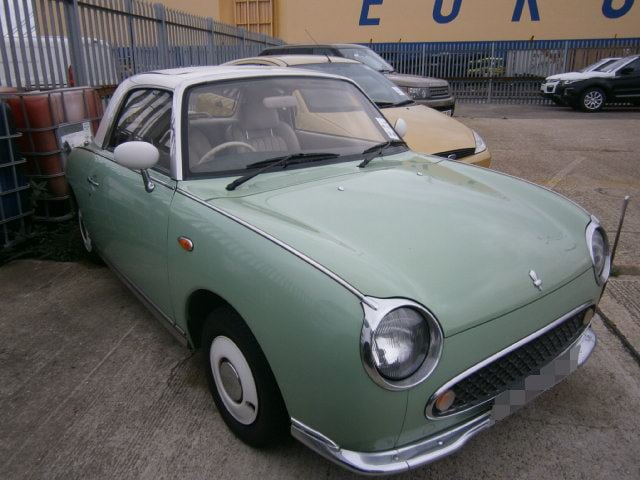 Nissan Figaro prior to shipping to the USA