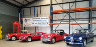 Classic car shipping banner