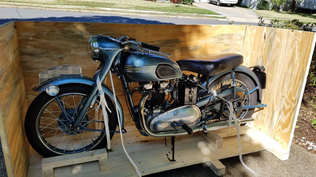 Triumph Thunderbird Motorbike shipped to the USA