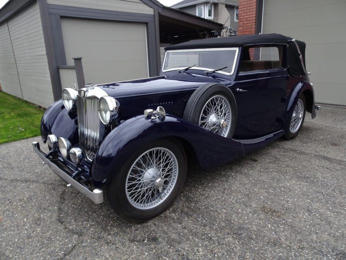 1939 MG VA Tickford Drophead Coupe shipped from the UK to Canada by Autoshippers