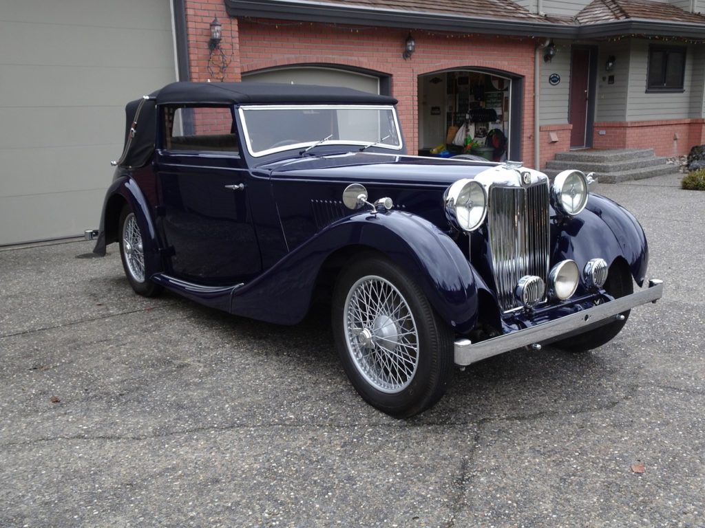 1939 MG VA Tickford Drophead Coupe shipped from the UK to Canada by Autoshippers