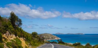 Caribbean seaside road - driving in the caribbean