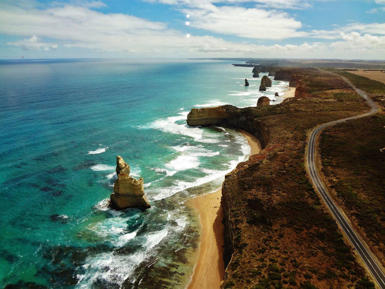 Scenic view of the Great Ocean Road