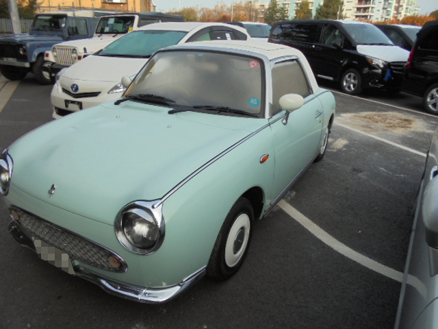 Nissan Figaro prior to shipping to the USA